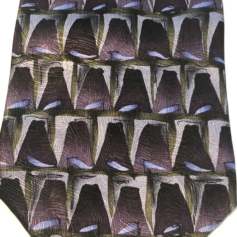 3 Jerry Garcia Grateful Dead 100% Silk Ties 1996 Hieroglyphics Col. 25 Abstract